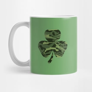 Clover Leaf with green camouflage pattern. Mug